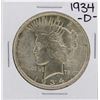 1934-D $1 Peace Silver Dollar Coin