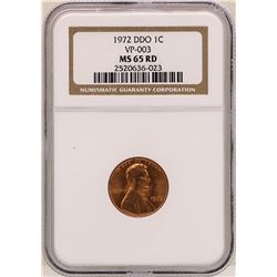 1972 DDO Lincoln Cent Coin VP-003 NGC MS65RD