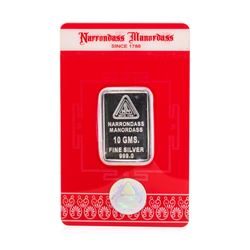 Narrondass Manordass Silver 10 Gram Swiss Credit