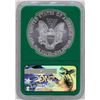 Image 2 : 2017 $1 American Silver Eagle Coin NGC MS70 Early Releases Green Core
