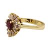 Image 1 : 0.40 ctw Ruby and Diamond Ring - 14KT Yellow Gold