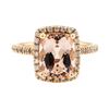Image 2 : 3.06 ctw Morganite and Diamond Ring - 14KT Rose Gold
