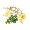 Image 3 : Vintage Krementz Genuine Jade Brooch with 14KT Gold Overlay with Original Box