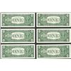 Image 2 : Lot of (6) 1957B $1 Silver Certificate Notes