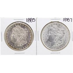 Lot of 1885 & 1887 $1 Morgan Silver Dollar Coins