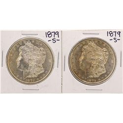 Lot of (2) 1879-S $1 Morgan Silver Dollar Coins