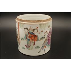 Early 20th century famille rose jar decorated with figures.