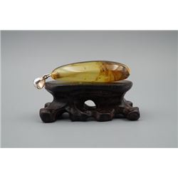 Baltic Amber Golden Pendant.