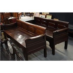 A Pair of Two Early Republican Era Rosewood Daybeds(Ta).