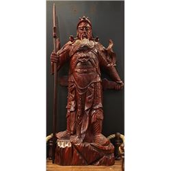 Rosewood "Guan Gong" Statue.