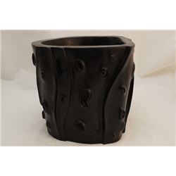 Large Rosewood Brush Pot.