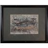 Image 1 : A "fossil tube" painting decoration with framing.