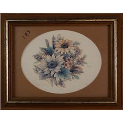 A "Flora" decoration with framing.