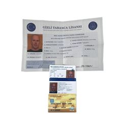 American Assassin Stan Hurley (Michael Keaton) Driver's License & ID Cards Movie Props