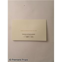 Inglourious Basterds Lt. Aldo Raine (Brad Pitt) Invitation Ticket Movie Props