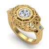 Image 1 : 1.13 CTW VS/SI Diamond Solitaire Art Deco Ring 18K Yellow Gold - REF-360W2F - 37048