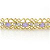 Image 2 : 2.82 CTW Tanzanite & Diamond Bracelet 10K Yellow Gold - REF-69Y3K - 14272