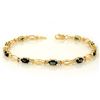 3.25 CTW Blue Sapphire Bracelet 10K Yellow Gold - REF-27Y5K - 10793
