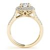 Image 4 : 1.54 CTW Certified VS/SI Diamond 2Pc Wedding Set Solitaire Halo 14K Yellow Gold - REF-176M2H - 30905