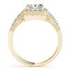 Image 4 : 2.02 CTW Certified VS/SI Princess Diamond 2Pc Set Solitaire Halo 14K Yellow Gold - REF-463N3Y - 3139