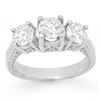2.0 CTW Certified VS/SI Diamond 3 Stone Ring 18K White Gold - REF-333A3X - 13396