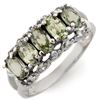 1.80 CTW Green Sapphire & Diamond Ring 10K White Gold - REF-27Y8K - 10302