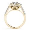 Image 5 : 2.05 CTW Certified VS/SI Diamond Solitaire Halo Ring 18K Yellow Gold - REF-447W8F - 27104