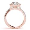 Image 5 : 1.51 CTW Certified VS/SI Diamond Solitaire Halo Ring 18K Rose Gold - REF-176W5F - 26764