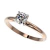 Image 1 : 0.50 CTW Certified H-SI/I Quality Diamond Solitaire Engagement Ring 10K Rose Gold - REF-65T5M - 3285