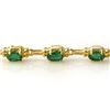 Image 2 : 6.10 CTW Emerald Bracelet 10K Yellow Gold - REF-68X2T - 13799