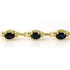 Image 2 : 7.33 CTW Blue Sapphire Bracelet 10K Yellow Gold - REF-53Y6K - 14263