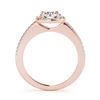Image 2 : 1.25 CTW Certified VS/SI Diamond Solitaire Halo Ring 18K Rose Gold - REF-307W4F - 26603