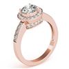Image 4 : 1.4 CTW Certified VS/SI Diamond Solitaire Halo Ring 18K Rose Gold - REF-383A8X - 26971