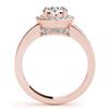 Image 5 : 1.4 CTW Certified VS/SI Diamond Solitaire Halo Ring 18K Rose Gold - REF-383A8X - 26971