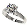 Image 1 : 2.55 CTW Certified H-SI/I Quality Diamond Solitaire Engagement Ring 10K White Gold - REF-729W2F - 36