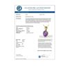 Image 3 : 2.5 CTW Amethyst Designer Inspired Solitaire Necklace 18K Yellow Gold - REF-29X3T - 21850