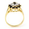 Image 2 : 1.02 CTW Blue Sapphire & Diamond Ring 10K Yellow Gold - REF-19A8X - 12311