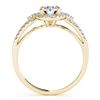 Image 2 : 1 CTW Certified VS/SI Diamond Solitaire Halo Ring 18K Yellow Gold - REF-192W8F - 26807