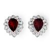 Image 1 : 2.20 CTW Garnet Earrings 18K Rose Gold - REF-28M2H - 13590