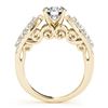 Image 4 : 1.71 CTW Certified VS/SI Diamond Solitaire 2Pc Wedding Set 14K Yellow Gold - REF-248A2X - 31903