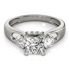 1.6 CTW Certified VS/SI Princess Cut Diamond 3 Stone Ring 18K White Gold - REF-466X9T - 28035