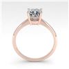 Image 4 : 1.01 CTW Cushion Cut VS/SI Diamond Engagement Designer Ring 18K Rose Gold - REF-285Y2K - 32426