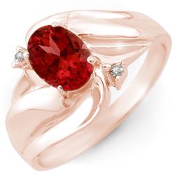 1.02 CTW Pink Tourmaline & Diamond Ring 10K Rose Gold - REF-22N2Y - 10847