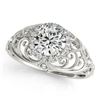 Image 2 : 1.22 CTW Certified VS/SI Diamond Solitaire Halo Ring 18K White Gold - REF-387W5F - 26554