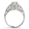 Image 5 : 1.22 CTW Certified VS/SI Diamond Solitaire Halo Ring 18K White Gold - REF-387W5F - 26554