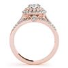 Image 2 : 1.25 CTW Certified VS/SI Diamond Solitaire Halo Ring 18K Rose Gold - REF-174X5T - 26576