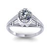 Image 4 : 1 CTW Solitaire Certified VS/SI Diamond Ring 14K White Gold - REF-279X2T - 38532