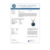 Image 3 : 1 CTW Certified Intense Blue SI Diamond Solitaire Necklace 10K Rose Gold - REF-111M2H - 33189