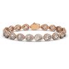 Image 1 : 14.28 CTW Pear Diamond Designer Bracelet 18K Rose Gold - REF-2650M4H - 42735