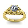 Image 4 : 1 CTW Solitaire Certified VS/SI Diamond Ring 14K Yellow Gold - REF-289F6N - 38540
